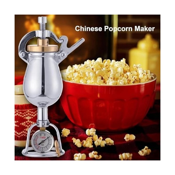 Machine à Pop-Corn Traditionnelle Chinoise, Machine à Pop-Corn Manuelle, Pot à Pop-Corn en Acier Inoxydable, Petit Canon à Po