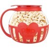 Machine à pop-corn - En verre borosilicate - Passe au lave-vaisselle - Pour réunions, fêtes, pique-niques - Rouge
