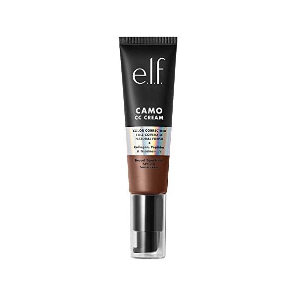 e.l.f. Camo CC Cream Fond de teint correcteur de couleur avec SPF 30, léger 250 W, 30 g