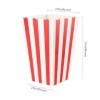 ZEONHEI Lot de 100 petits sacs à popcorn en carton à rayures pour fêtes, anniversaires, mariages, cinéma
