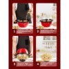 FOHERE Machine à Pop Corn, Machine a Pop Corn 3,5 L Pour la Maison, Popcorn Machine électrique Avec Sucre et Huile, Revêtemen
