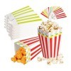 WENLISELL Lot de 120 boîtes à popcorn jetables en carton à rayures pour fête, mariage