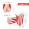 WENLISELL Lot de 120 boîtes à popcorn jetables en carton à rayures pour fête, mariage