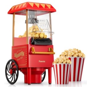 Machine à popcorn, Reemix 1200W Machine à popcorn électrique, Sans huile, Popcorn frais fait maison en moins de 3 minutes, Ut