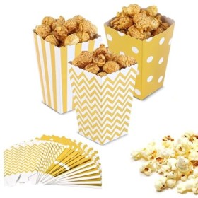 Popcorn Boîtes,72pcs Boîtes Pop Corn,Bonbons Conteneur en Carton Boite Pop Corn Or Boîtes à Maïs Soufflé Snacks Containers,po