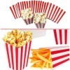 JOYISEN 25 Pièces Boite Pop Corn Petite Sachet Pop Corn Avec Rouge Pot Popcorn Pour Fête Anniversaire mariage Noël
