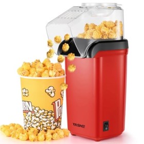 YASHE Machine à Pop Corn, 1200 W Machine à pop-corn à Air Chaud, Appareils à popcorn électrique, prêt en 2 Minutes, Sain et s