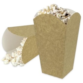 Monouso Lot de 25 boîtes de popcorn moyennes, en carton, recyclable et biodégradable, sans plastique, cinéma et restauration 