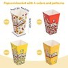Cozlly 20 Pièces Popcorn Boîtes, Grand Sachet Pop Corn, Sac Pop Corn Papier, Pot Pop Corn Reutilisable, Bonbons Boîtes pour F