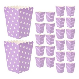 Zerodeko Boîte à Pop-Corn, Microonde De Maïs Soufflé, Sac à Pop-Corn Rayé à Pois, Récipient En Papier Pour Pop-Corn Macchina 