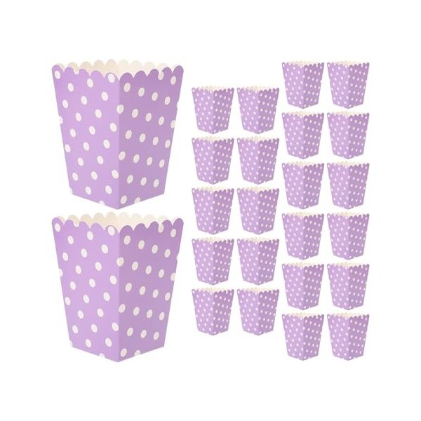 Zerodeko Boîte à Pop-Corn, Microonde De Maïs Soufflé, Sac à Pop-Corn Rayé à Pois, Récipient En Papier Pour Pop-Corn Macchina