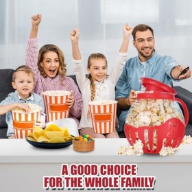Popper à Pop-corn pour Micro-Ondes,Pop Corn au Micro Ondes, Lavable au Lave-vaisselle, pour les Rassemblements, les Fêtes, le