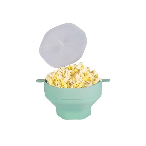 Bol à -corn Pliable avec Poignée, Grande capacité, Résistant à la Chaleur, Machine à -corn Portable en Silicone pour Micro-on