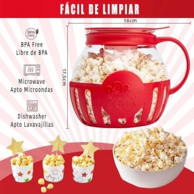 EVER GOODS - Popper à popcorn pour micro-ondes, faire fondre votre sauce préférée, récipient de cuisson à popcorn avec couver