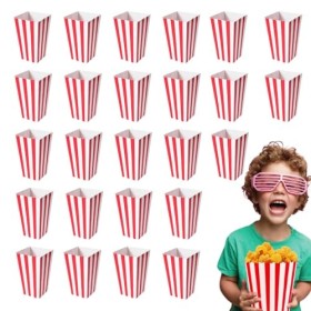 GNHG Popcorn Box, Pot Popcorn, Popcorn Boîtes, Boite Pop Corn，Sacs Popcorn, Boîtes de Nourriture de Seau de Pop-Corn à Rayure
