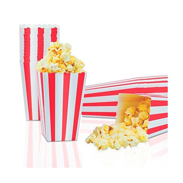 24 Pièces Pop Corn Boite, Pot a Pop Corn, Boite Pop Corn, Convient à Toutes Sortes de Vacances, Fêtes et Fêtes, Vous Pouvez A