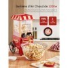 HOUSNAT Machine à Pop Corn, Machine à Pop-corn Rétro Mise à Jour, Air Chaud 1200W pour la Maison, Saine et sans Calorie, Fonc