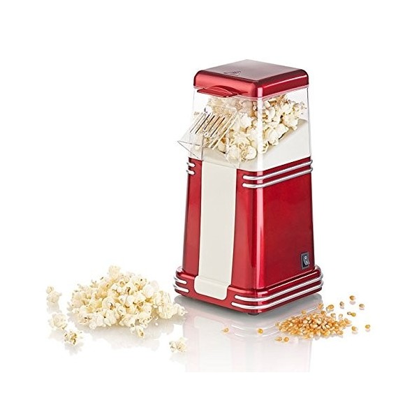 Rosenstein & Söhne Machine à pop-corn à air chaud design rétro