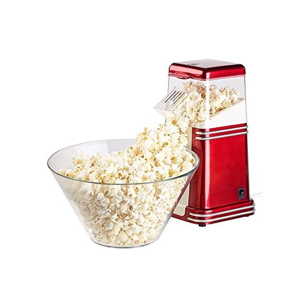 Rosenstein & Söhne Machine à pop-corn à air chaud design rétro