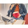 BEPER C106CAS002 Pop Corn Micro Ondes avec Bol Pliable pour un Popcorn Salutaire, Rouge