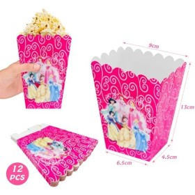 Fêtes Anniversaire Boîtes de Pop Corn 12 PCS,Anniversaire Sacs de Pop-Corn,Bonbons Conteneur,Sac de Fête pour Enfant,Popcorn 