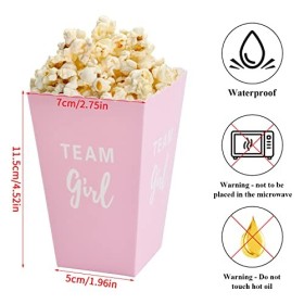 50 Pièces Boîtes de Popcorn, 11,5x7x5cm Sacs de Pop-Corn en Papier, Bleu Rose Conteneur de Bonbons en Carton, Petites Cornet 
