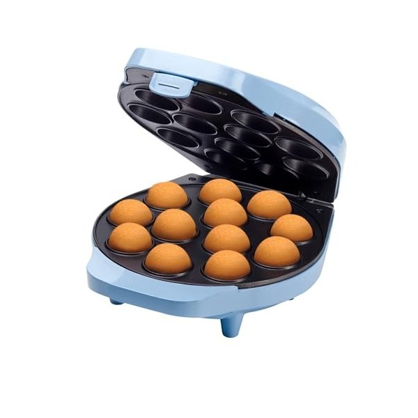 Bestron Appareil à cake-pops au design rétro, Sweet Dreams, Revêtement antiadhésif, 700 W, Rose pour Salle à manger