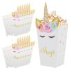 INHEMING Popcorn Boîtes,Licorne Popcorn Conteneurs,Bonbons Gâteries Conteneur pour Enfants Anniversaire Licorne à Thème Party