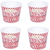 Secen London – Lot de 4 corbeilles à popcorn Movie Time panier à popcorn rouge 