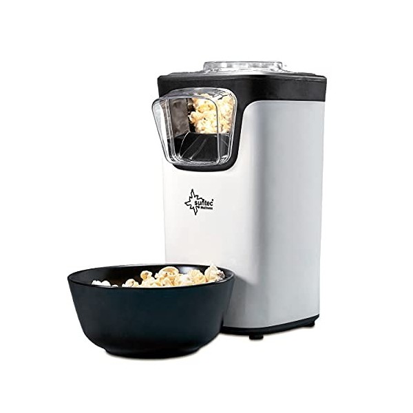 SUNTEC Machine à popcorn à air chaud POP-8618 fat free [Du délicieux popcorn sans ajout de matière grasse, fonctionnement à l