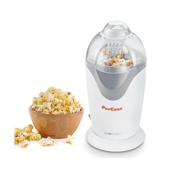 Clatronic PM 3635 machine à pop-corn électrique, machine à pop-corn pour la maison, préparation rapide avec bac de portionnem