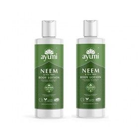 Ayumi Neem & Tea Tree Body Lotion. Vegan, Cruelty-Free, Dermatologically-Tested, 2 x 250ml
