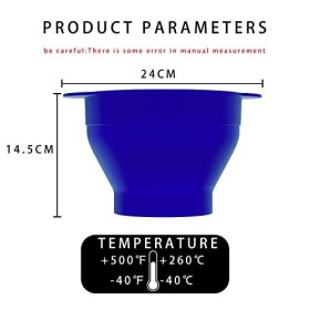 Intirilife Popcorn Maker réutilisable en silicone pour le micro-ondes, bol pliable avec couvercle en Bleu - 24 x 20 x 6 14.5