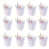 Meet-shop Popcorn Boîtes,Boîte à Popcorn 12PCS Licorne Popcorn Conteneurs Partie Carton Bonbon Conteneur Fête Boites Cadeaux 