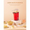 Machine à Pop Corn 1400W, 4L Grande Capacité, 120g Machine Pop Corn à Air Chaud pour la Maison, Sain & Huile Sans Gras, 2 Min