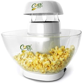 Cornfit PM 1160 Machine à popcorn automatique avec grand bol amovible 4,5 l Blanc