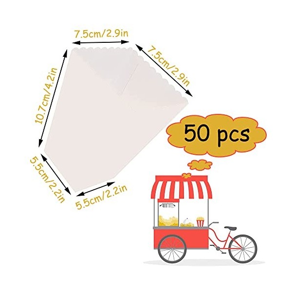 50 Pièces Popcorn Boîtes, Carton Bonbons Conteneur, Popcorn Carton, Boîtes à Popcorn pour Fêtes, Boites à Popcorn et Bonbons,