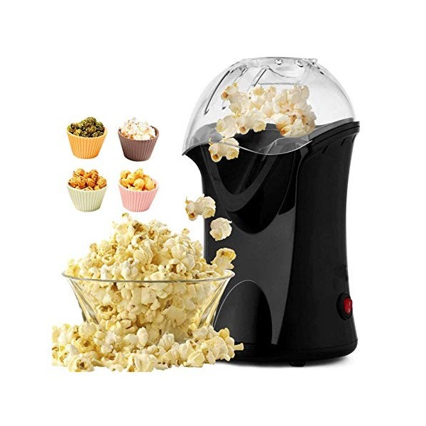 COOCHEER Machine à pop-corn avec verre doseur et couvercle amovible 1200 W
