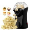COOCHEER Machine à pop-corn avec verre doseur et couvercle amovible 1200 W