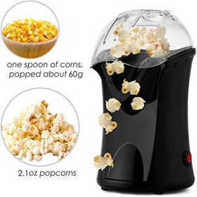 COOCHEER Machine à pop-corn avec verre doseur et couvercle amovible 1200 W
