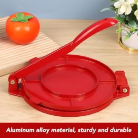 Yunir Presse à Tortilla en Aluminium, Presse à Pâte à Tortilla et Roti de 9,8 X 10 Pouces, Plaques de Cuisson Antiadhésives M