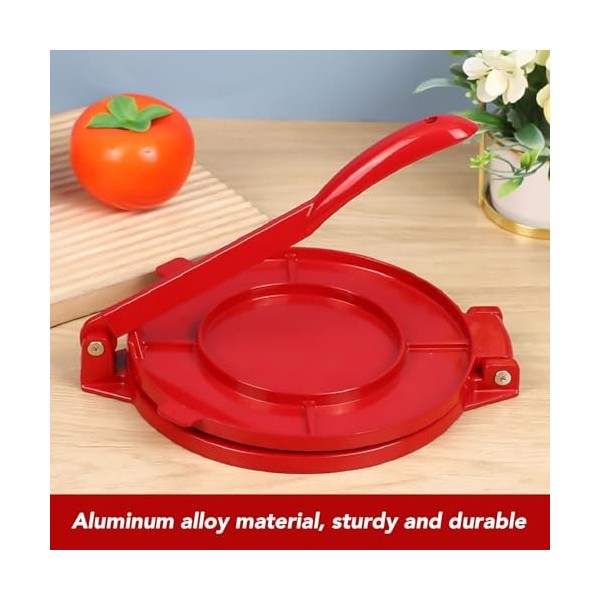 Yunir Presse à Tortilla en Aluminium, Presse à Pâte à Tortilla et Roti de 9,8 X 10 Pouces, Plaques de Cuisson Antiadhésives M
