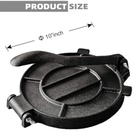 Presse à tortilla, en fonte, 25 cm, machine à tortilla, machine à tortilla, machine à tortilla, presse à tacos lourde, réglab