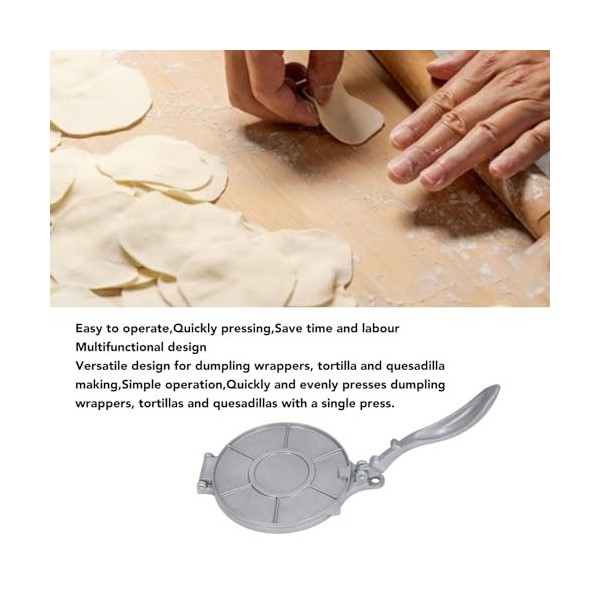 Presse à Tortillas en Alliage Daluminium, Machine Multifonctionnelle à Tortillas et Chapati Roti, Facile à Utiliser, Machine