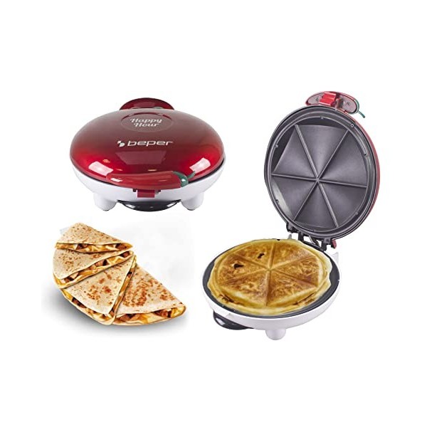 BEPER P101CUD600 Appareil à apéritif Happy Hour - Prépare des quesadillas, des panzerotti, des boulettes sucrées et salées en