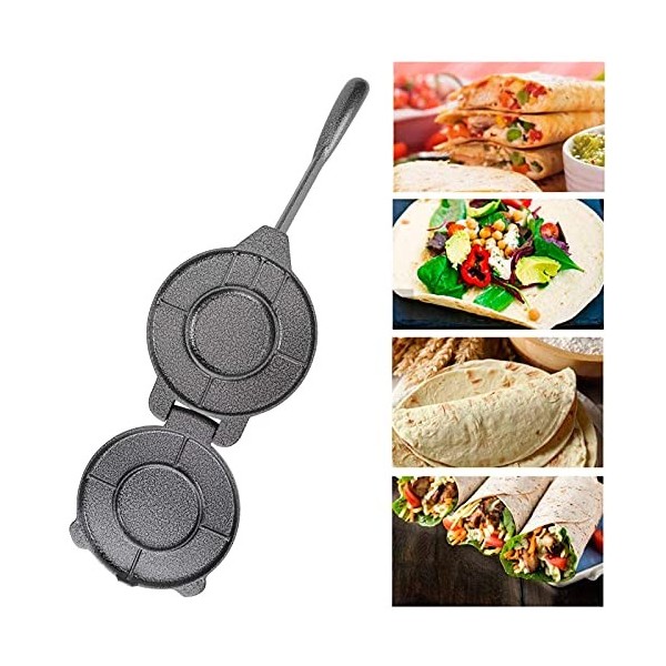 Machine à Tortilla, Presse à Tortilla de maïs Robuste en Fonte multifonctionnelle Durable, Facile à Nettoyer antiadhésive pou
