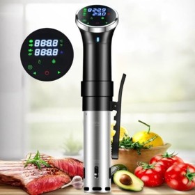 Kit de Cuiseur à Immersion, Cuiseur Sous Vide Professionnel 1100 W, Contrôle Précis de la Température et de Lheure, Affichag