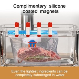 Karinear Thermoplongeur Wi-Fi Cuisson Sous Vide | 1400W Cuiseur Sous Vide | 10-90°C, Minuterie de 1-99 Min | Thermoplongeur C