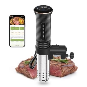 KitchenBoss Thermoplongeur Cuisson Sous Vide WiFi: Cuisson Sous Vide de Contrôle Précis de la Température, Cuisinière Thermos