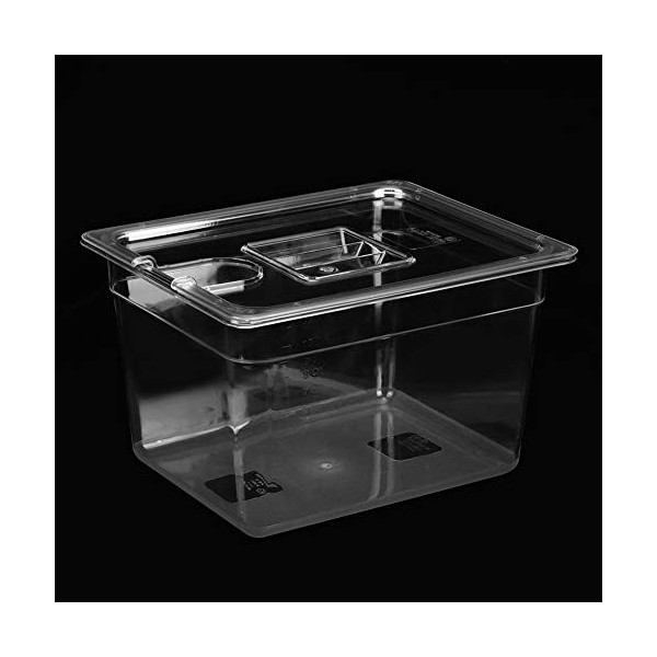 Récipient Sous Vide Pliable pour Sous Vide, Récipient Sous Vide avec Couvercle avec Couvercle à Charnière, capacité de 11 L, 